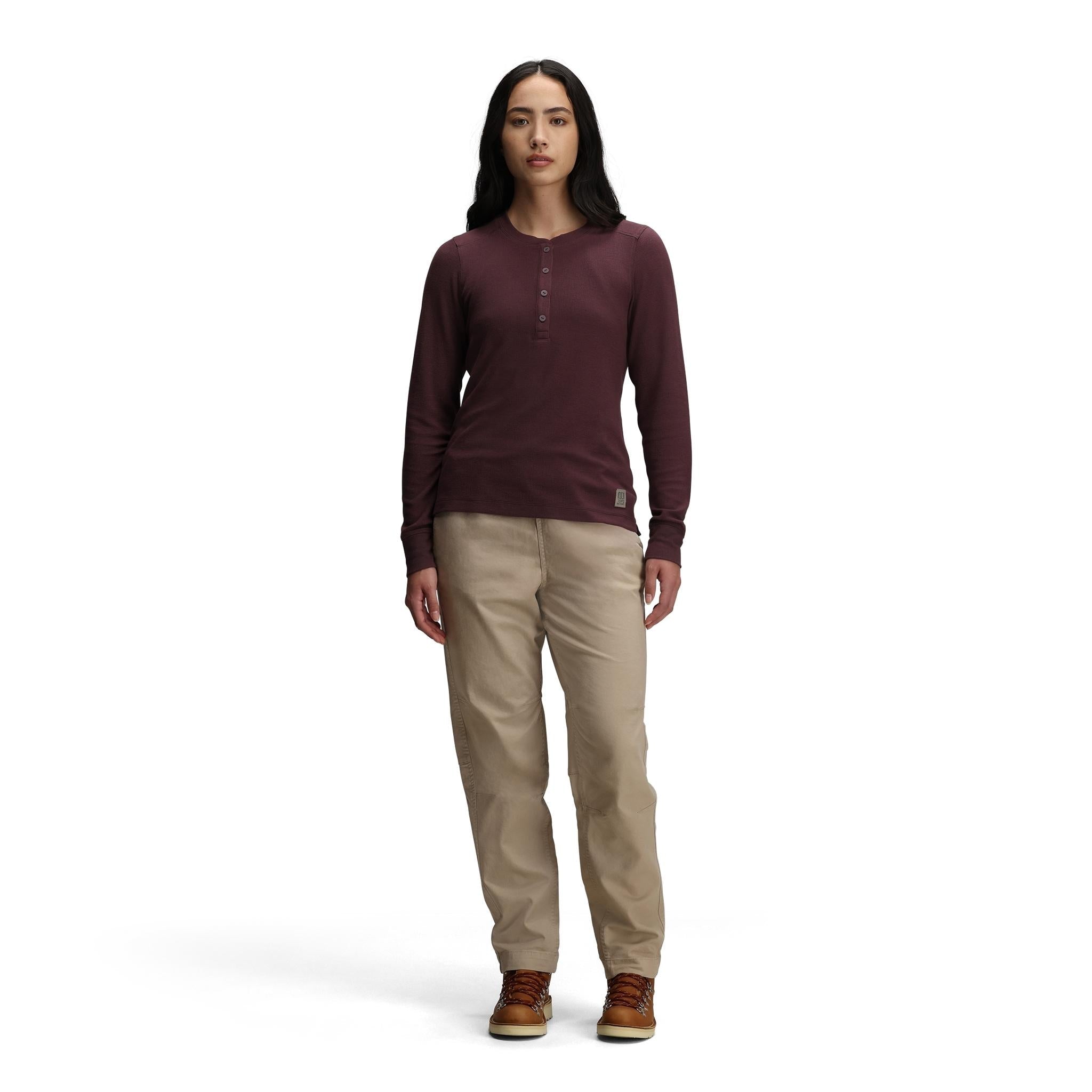 Global Waffle Henley - Damen vue 5 Topo Designs
