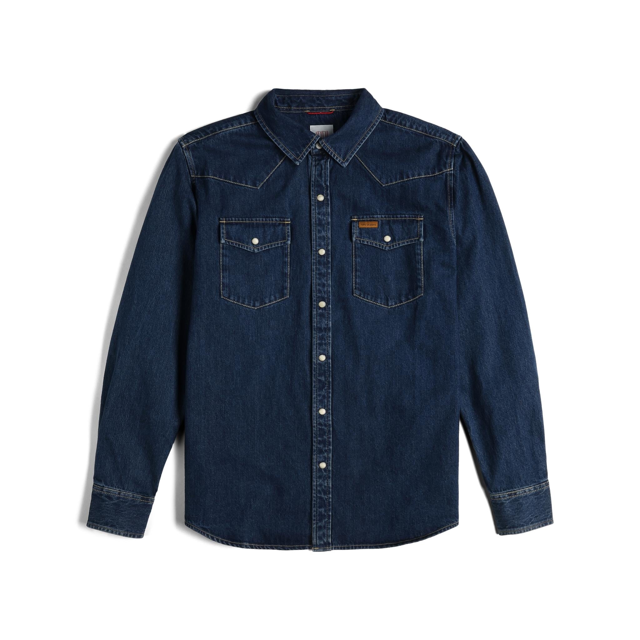 Mountain Shirt Langarm Denim - Herren vue 1 Topo Designs