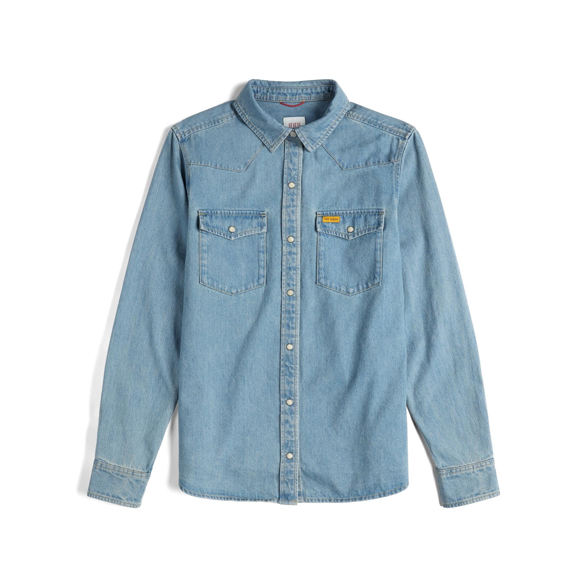 Mountain Shirt Langarm Denim - Damen vue 1 Topo Designs