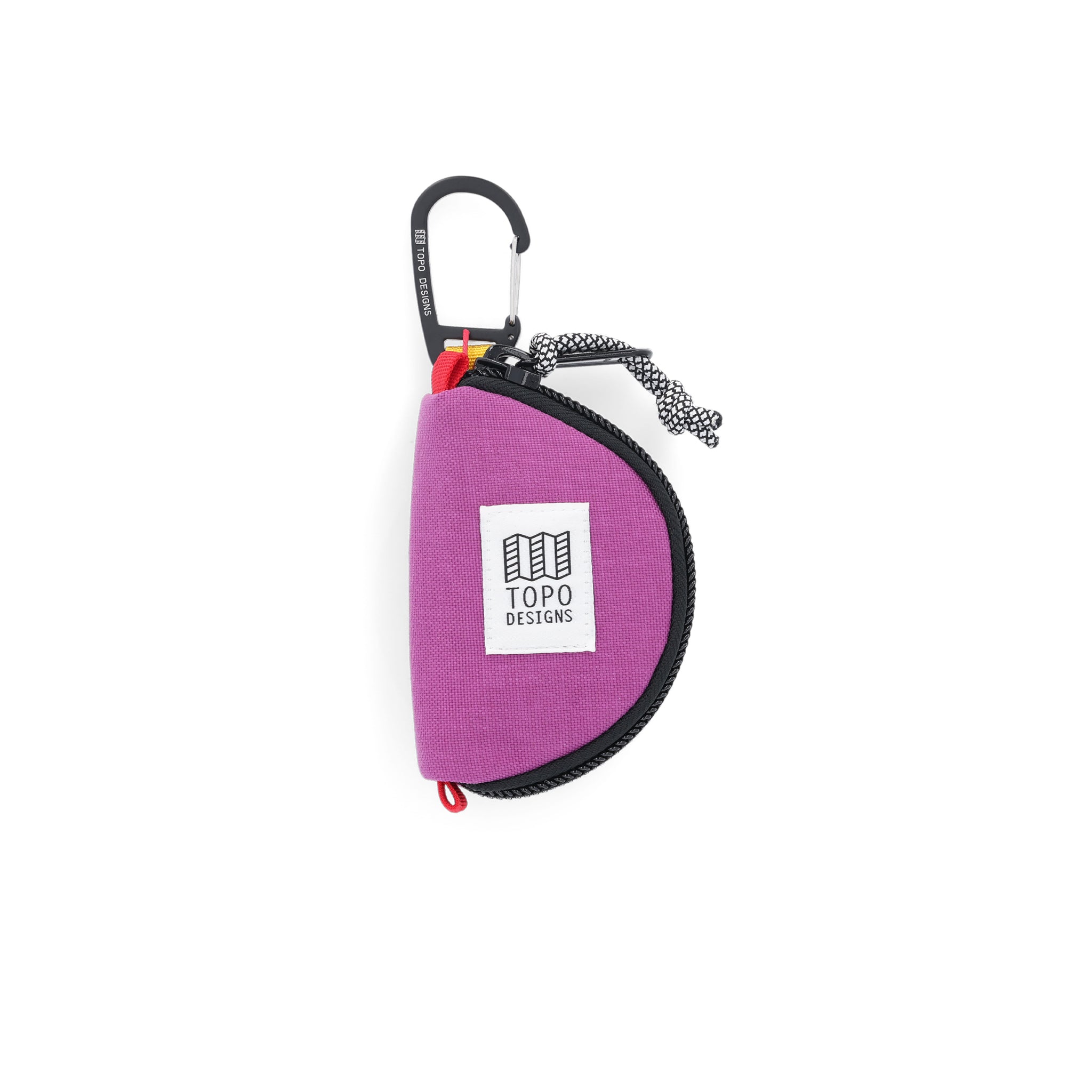 Topo Designs Taco Bag carabiner key clip keychain bag in "Purple" nylon.