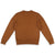 Back of Topo Designs Men's Dirt Crew sweatshirt in 100% organic cotton in "earth" brown