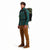 Front model shot of Topo Designs Men's Mountain Shirt Heavyweight "Green / Earth Plaid" brown blue button-up.