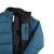 General detail shot of internal chest zipper pocket on Topo Designs Men's Puffer recycled insulated Jacket in "Pond Blue"