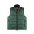 Topo Designs Men's Mountain Puffer recycled insulated Vest in "Forest" green.