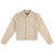 Topo Designs Women's Dirt Jacket 100% organic cotton shirt jacket in "sand" brown white