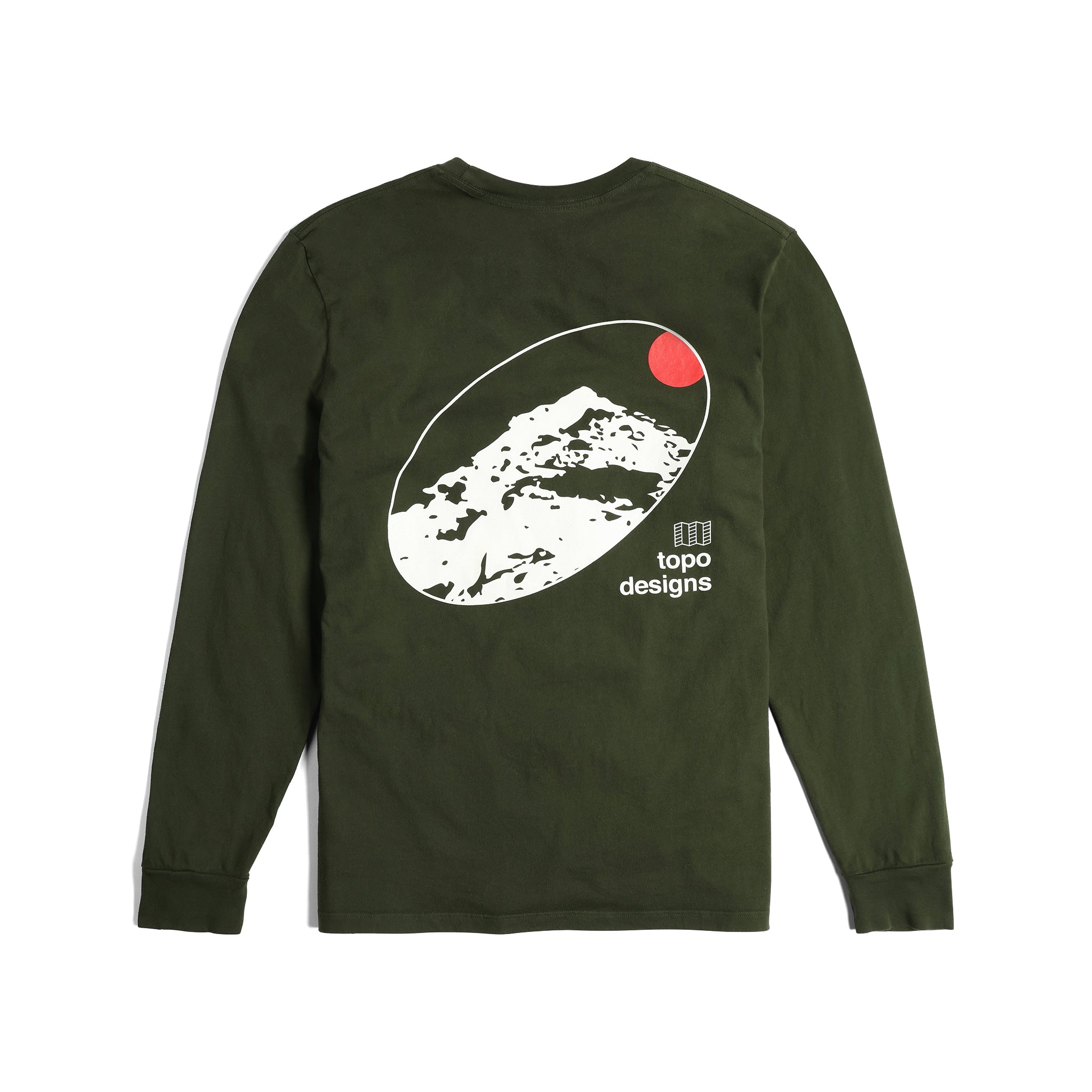 Topo Designs Ellipse LS Tee in "Olive"