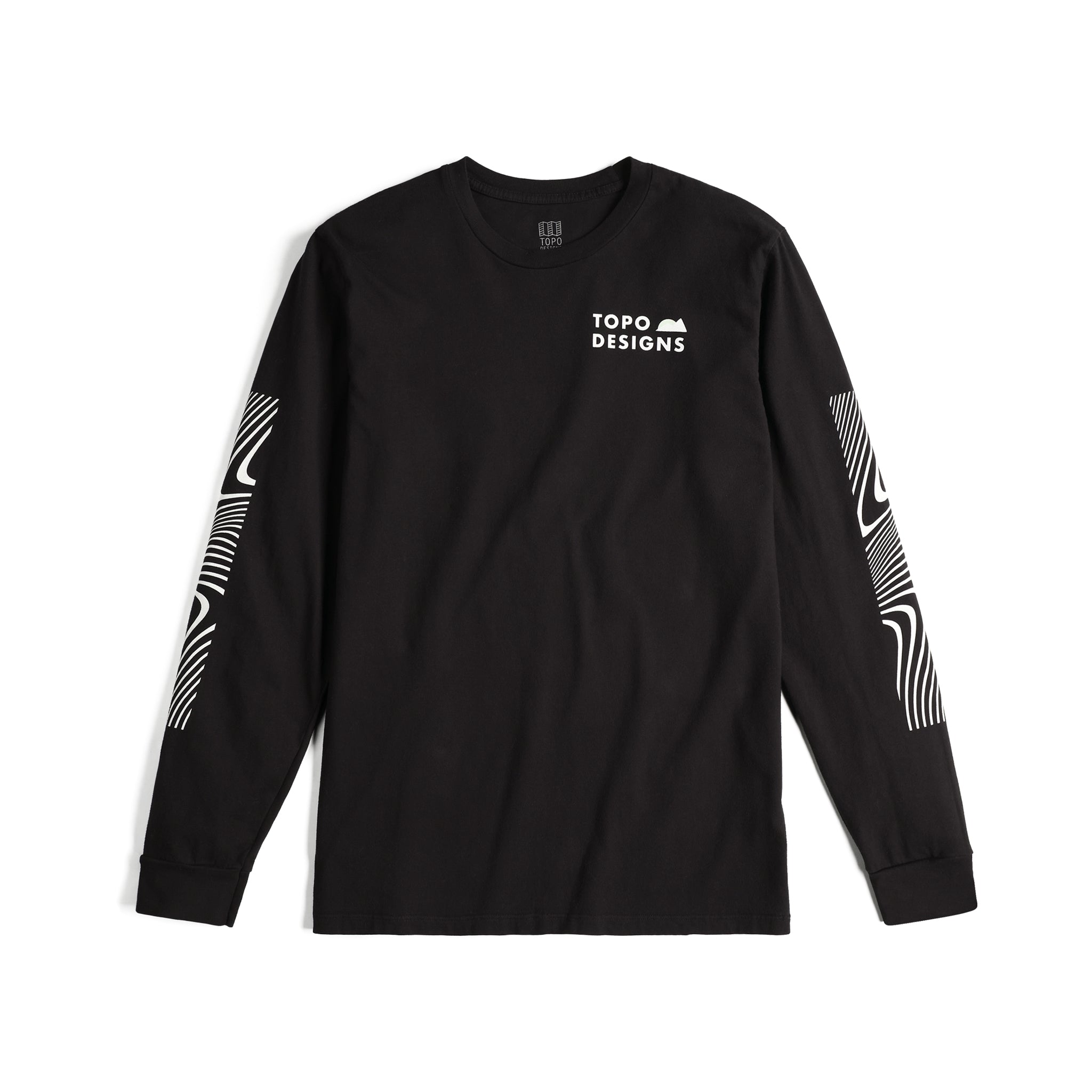 Mountain Waves Longsleeve Graphic Tee in "Black"