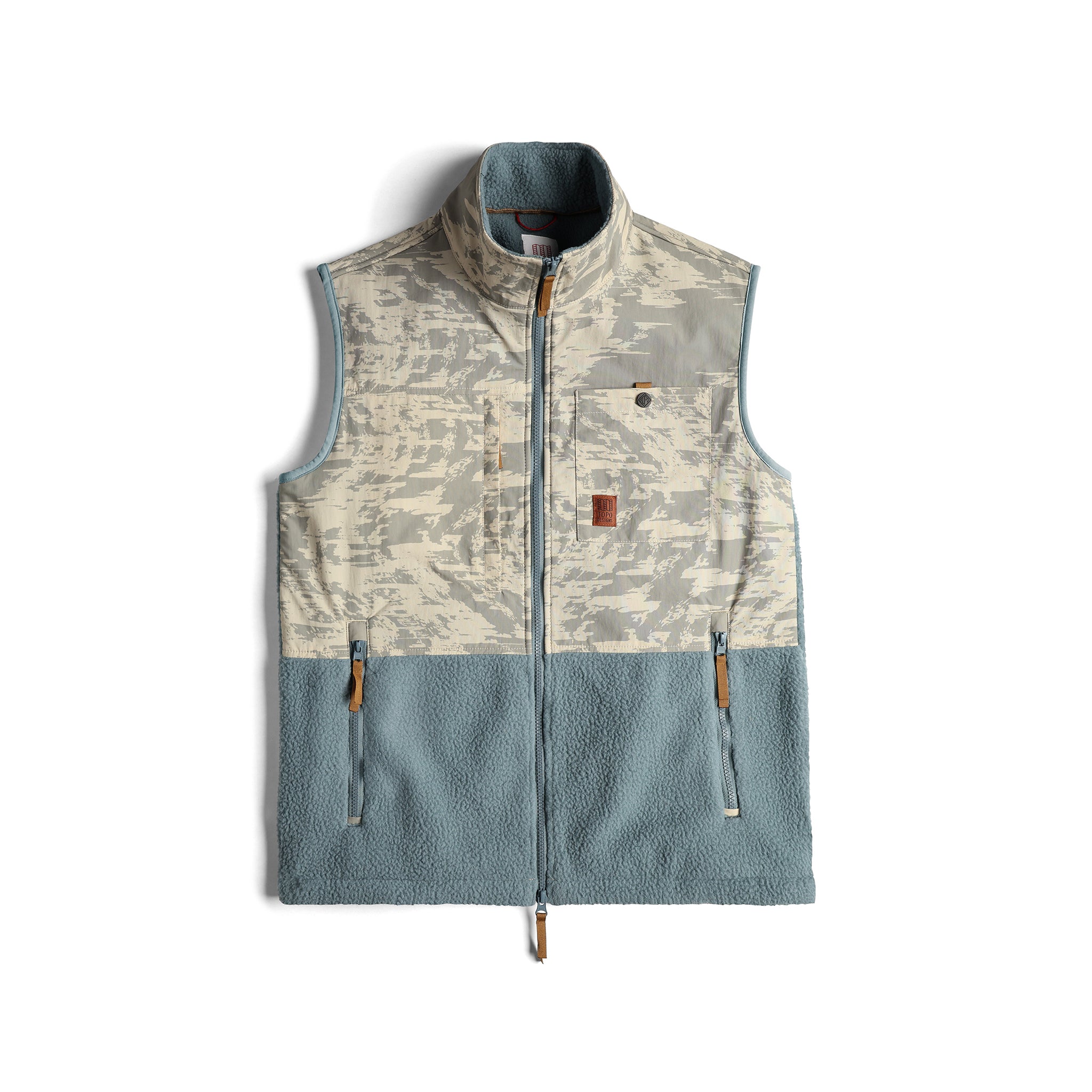 Subalpine fleece vest in "Goblin blue / Sand Multi"