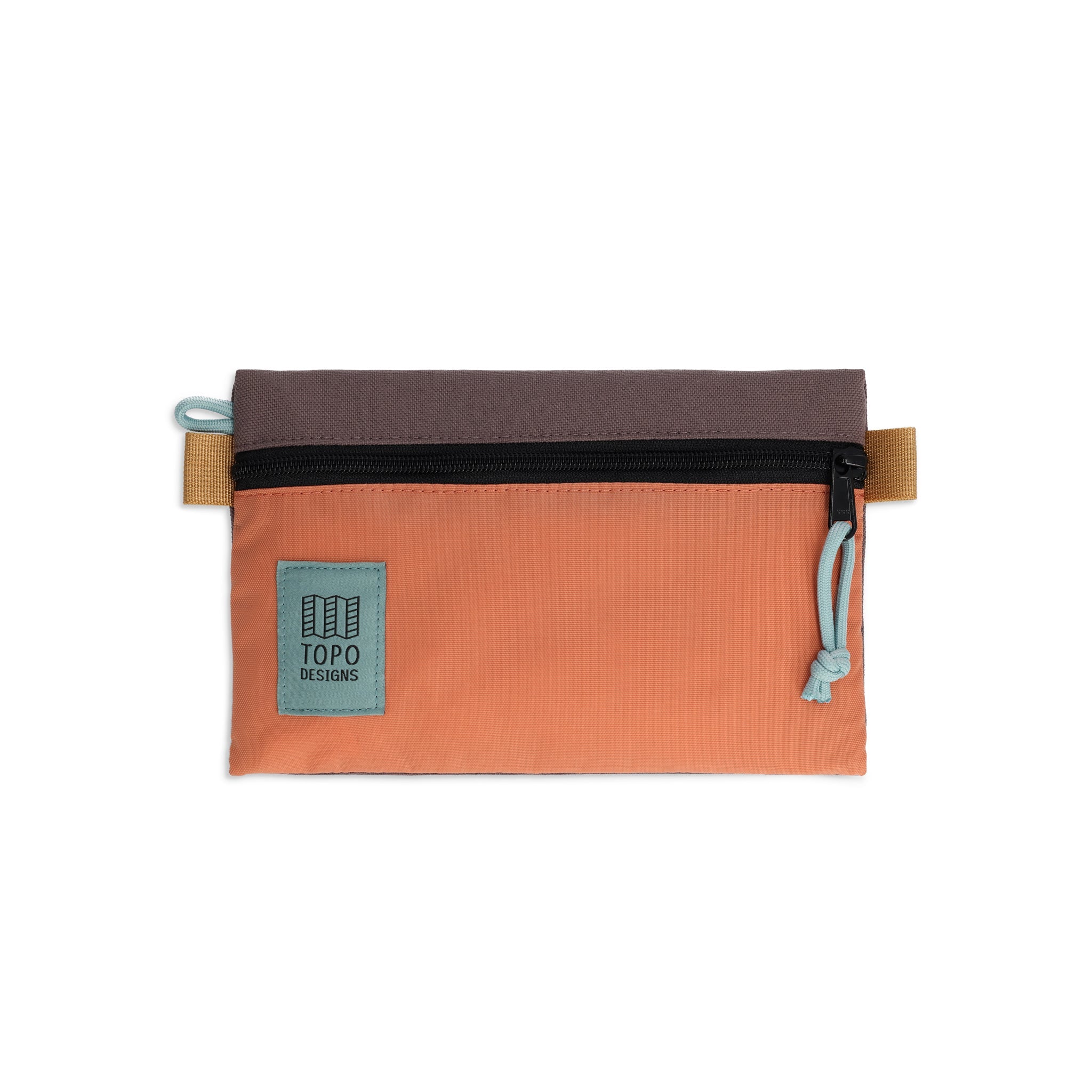 Topo Designs Accessory Bag "Small" in "Coral / Peppercorn"