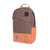 Topo Designs Daypack Classic 100% recycled nylon laptop backpack for work or school in "Coral / Peppercorn".
