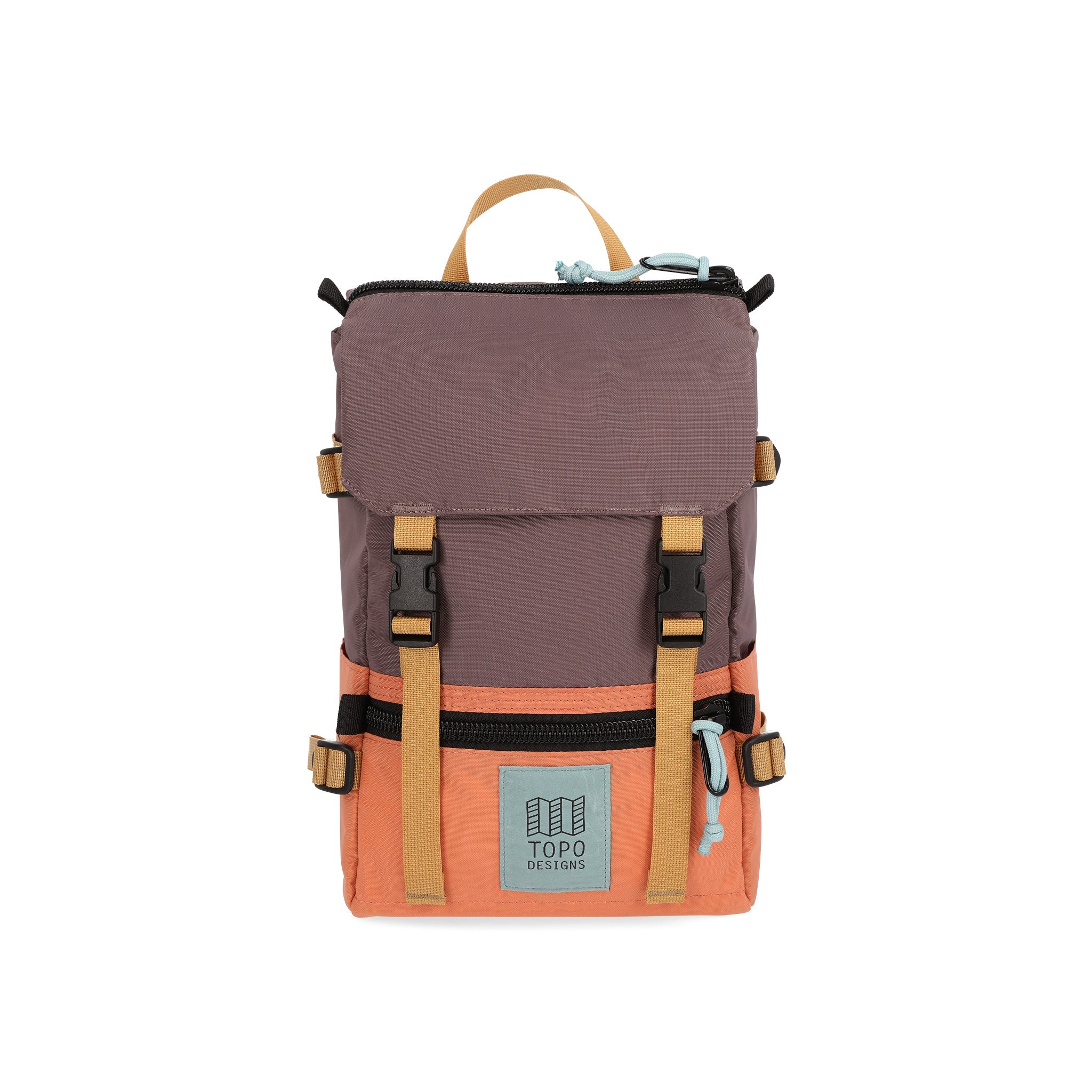 Topo Designs Rover Pack Mini backpack in "Coral / Peppercorn".