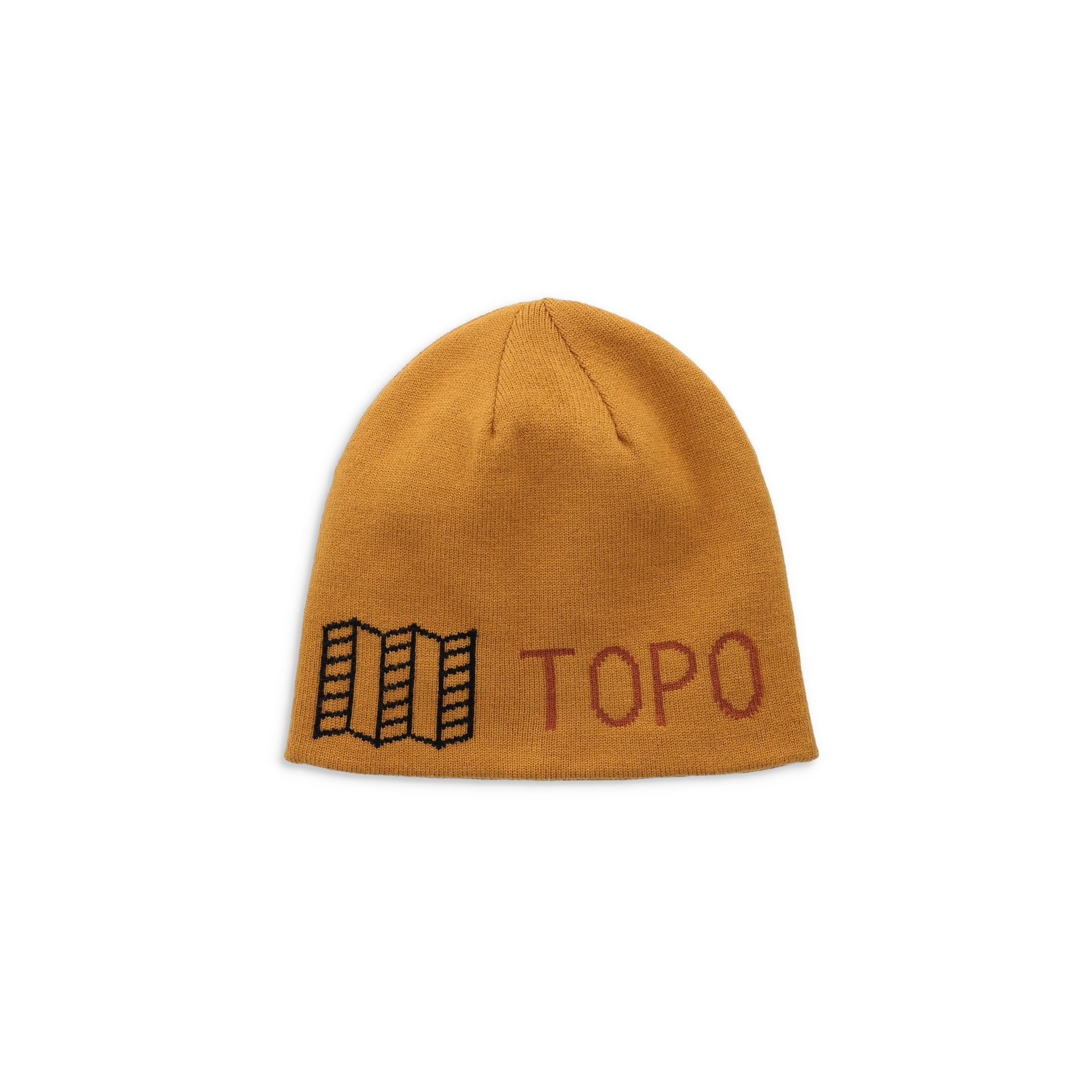 Topo Designs Slim Fitted Beanie "Brick / Khaki"