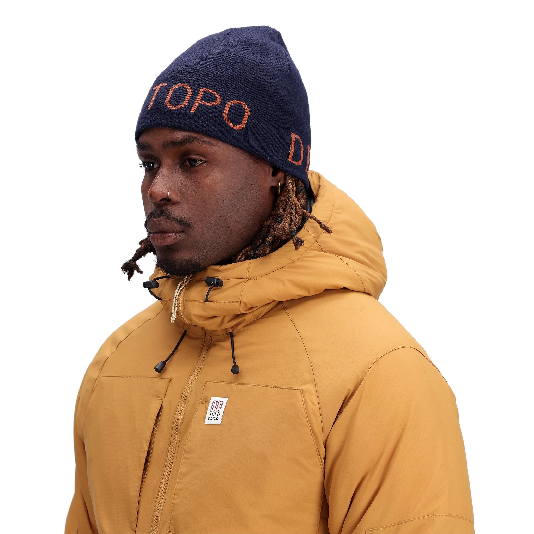 Topo Designs Slim Fitted Beanie "Forest / Pond Blue"