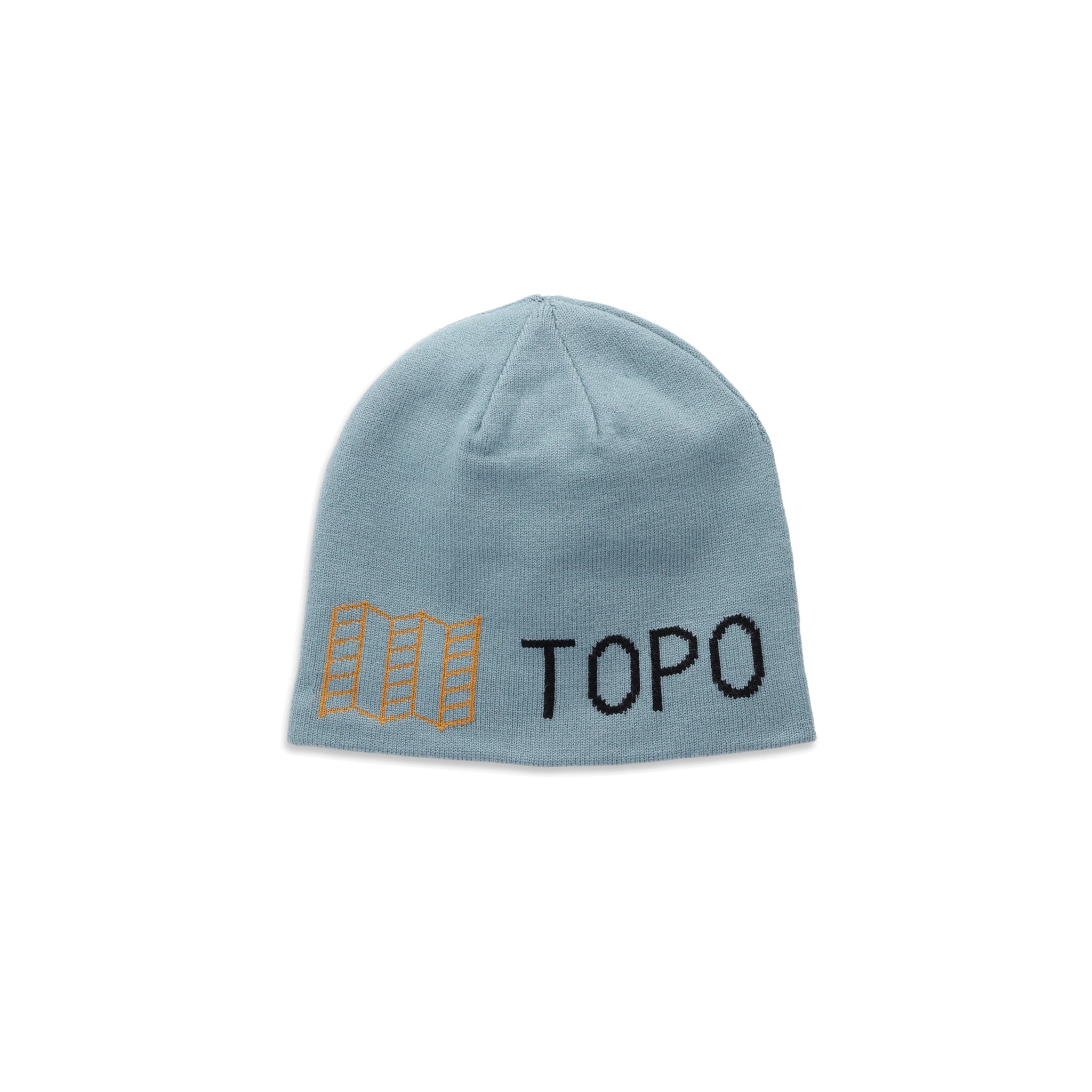Topo Designs Slim Fitted Beanie "Sand / Goblin Blue"