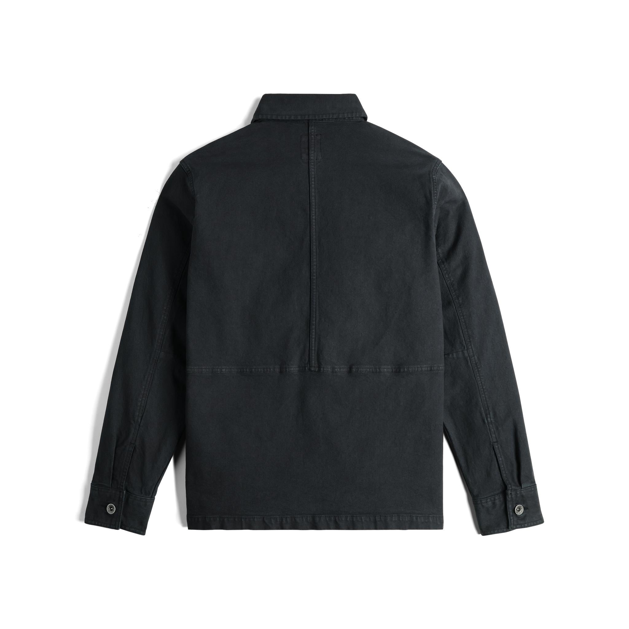 Back View of Topo Designs Dirt Utility Jacket - Men's  in "Black"