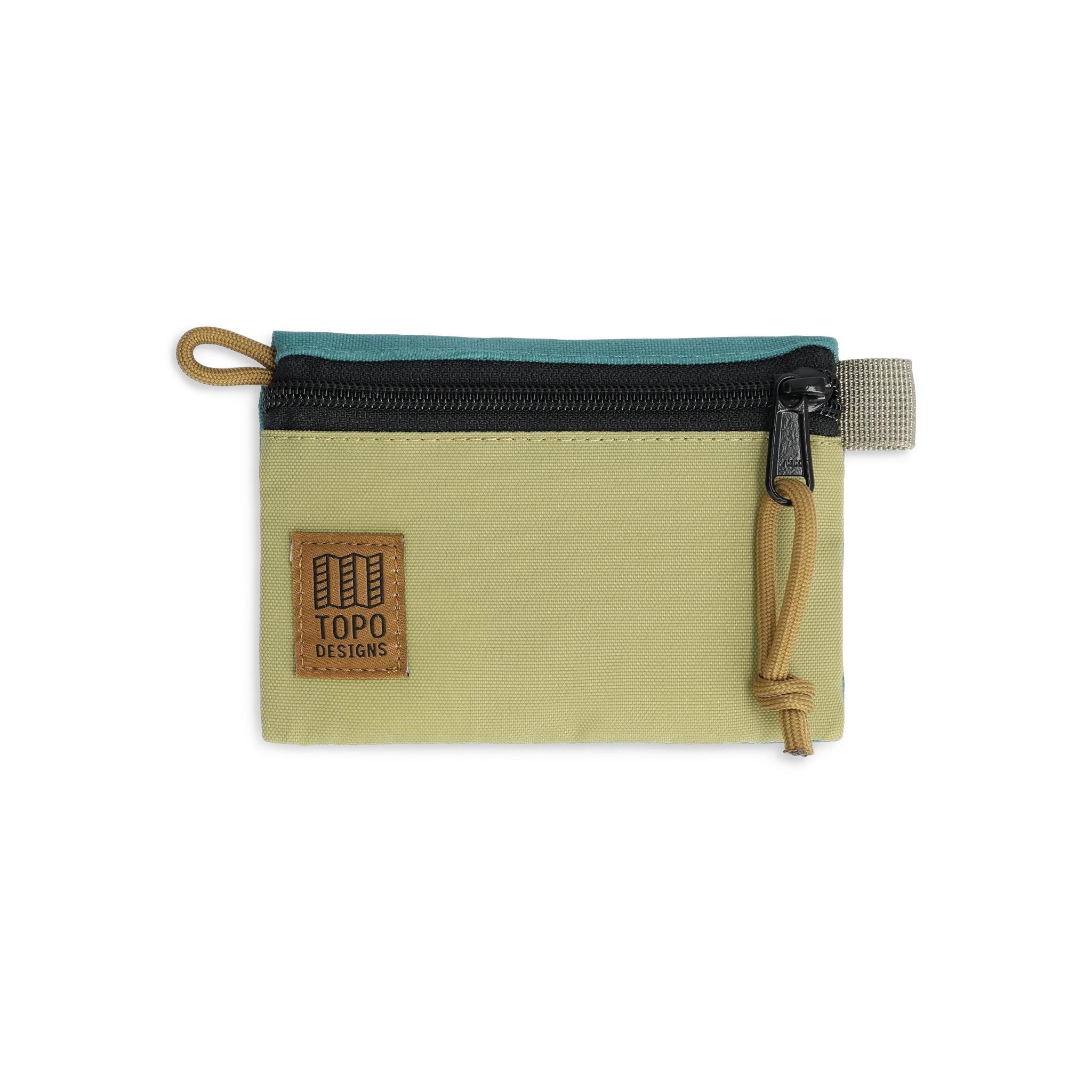 Topo Designs Accessory Bag "Micro" in "Caribbean / Moss""