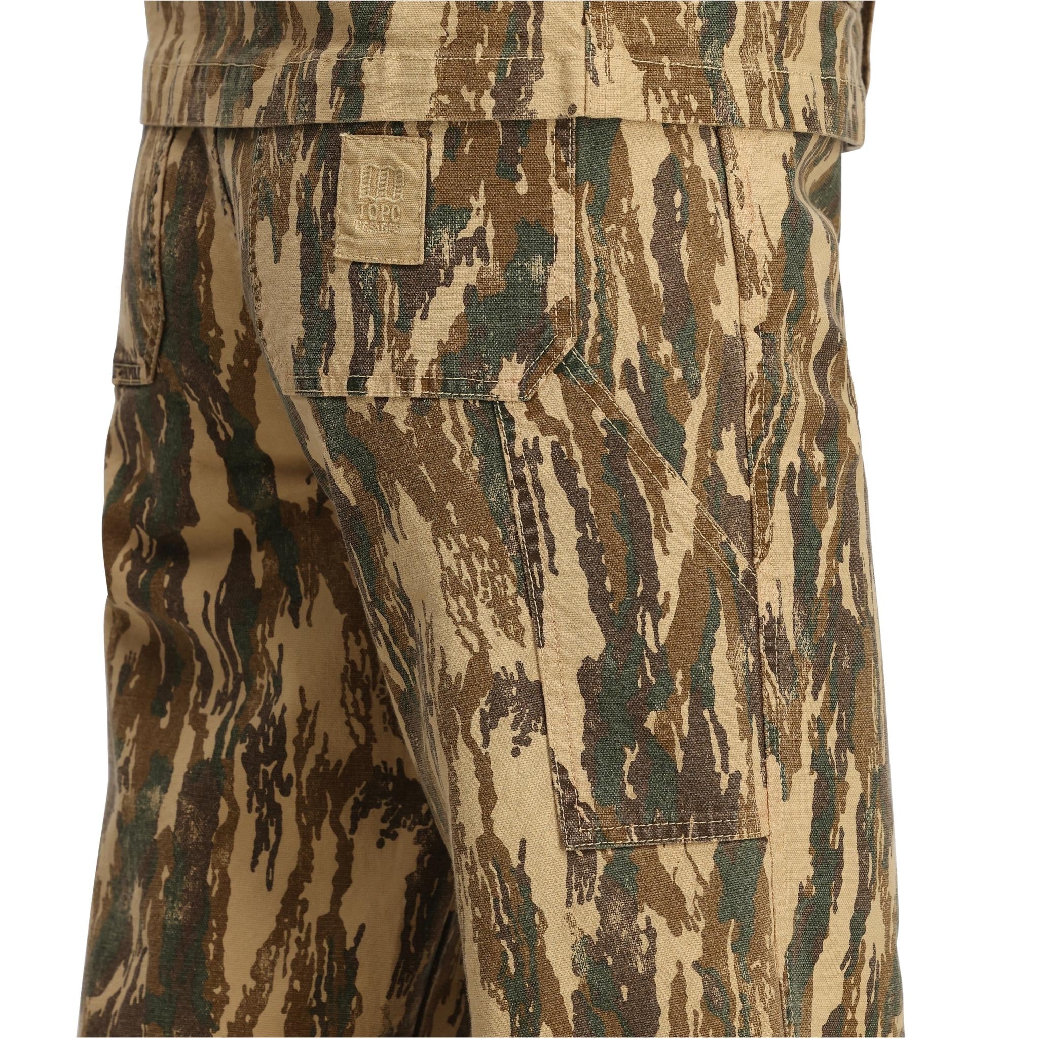 Detail shot of Topo Designs Dirt Utility Pants - Women's  in "Dirt Camo Print"