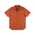 Topo Designs Men's Global Shirt Short Sleeve 30+ UPF rated travel shirt in "Brick" orange.
