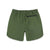 Back zipper pocket on Topo Designs Men's River quick-dry swim Shorts in "Olive" green.