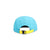 Adjustable back strap on Topo Designs Nylon Camp 5-panel flat brim Hat in tile blue.