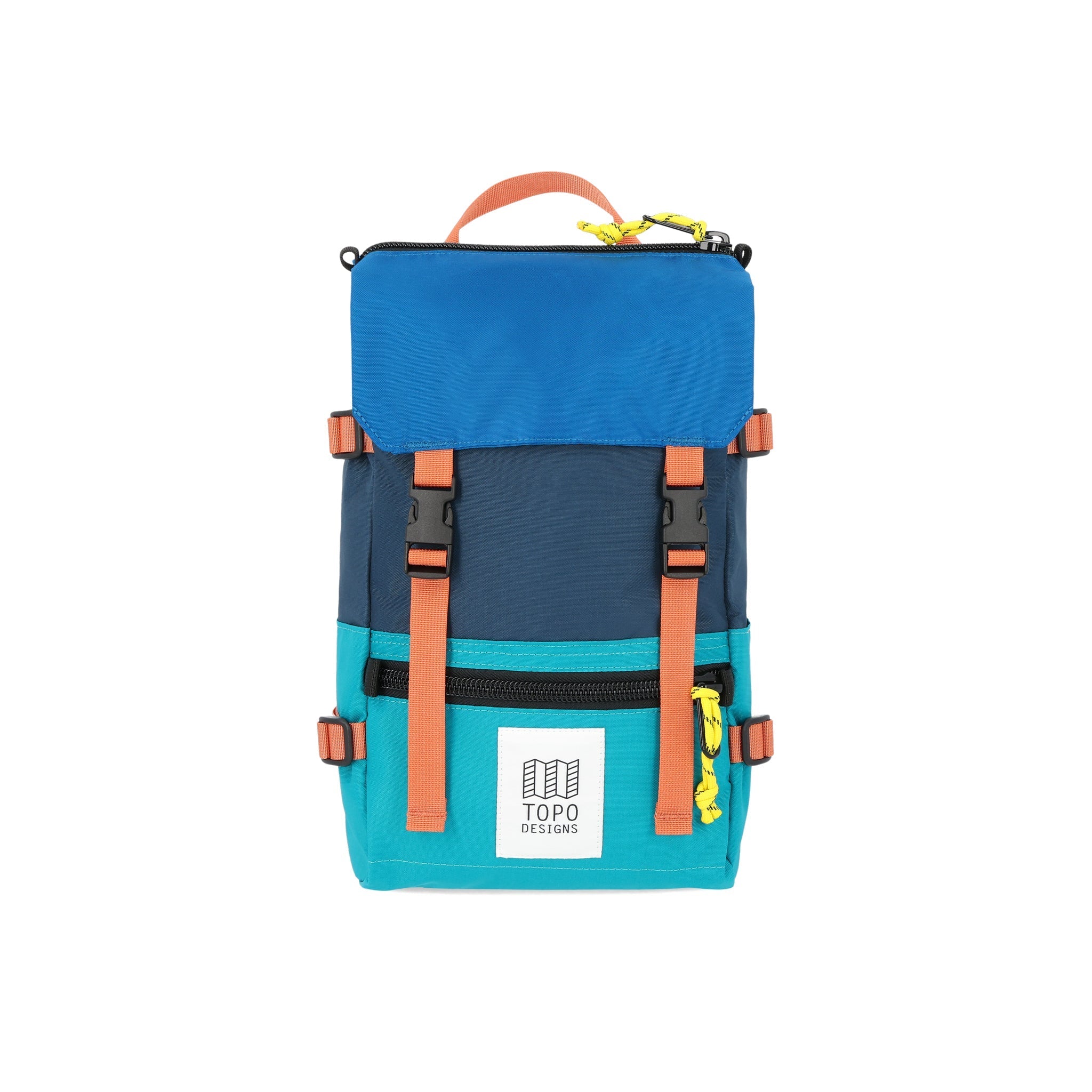 Topo Designs Rover Pack Mini backpack in recycled "Tile Blue / Pond Blue".