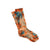 Topo Designs Town Socks wool blend everyday socks in orange blue tie dye.