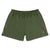 Topo Designs Women's Global lightweight quick dry travel Shorts in "Olive" green.