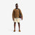 General model shot of Topo Designs Men's Dirt shirt Jacket 100% organic cotton in "Dark Khaki".