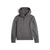 Front of Topo Designs Men's Dirt Hoodie 100% organic cotton French terry sweatshirt in "charcoal" grey.