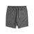 Back photo of Topo Designs Men's drawstring Dirt Shorts 100% organic cotton in "Charcoal" gray.