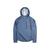 Front shot of Topo Designs Men's River Hoodie 30+ UPF moisture wicking quick dry top in "Stone Blue" blue.