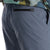 General on model photo of the back of Topo Designs Men's River quick-dry swim Shorts in "Stone Blue" blue.