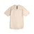 Back shot of Topo Designs Men's River Tee Short Sleeve UPF 30+ moisture wicking t-shirt in "Sand" white.