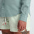 General detail shot of Topo Designs Women's Dirt Shorts in "Light Mint".