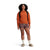Model shot of Topo Designs Women's Dirt Shorts in "Peppercorn".