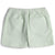 Back shot of Topo Designs Women's drawstring Dirt Shorts in 100% organic cotton "Light Mint" green.