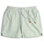 Front shot of Topo Designs Women's drawstring Dirt Shorts in 100% organic cotton "Light Mint" green.
