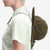 Detail shot of the left shoulder of Topo Designs Women's Global Shirt Short Sleeve 30+ UPF rated travel shirt in "Light Mint".