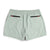 Back view of Topo Designs Women's Global lightweight quick dry travel Shorts in "Light Mint" green.