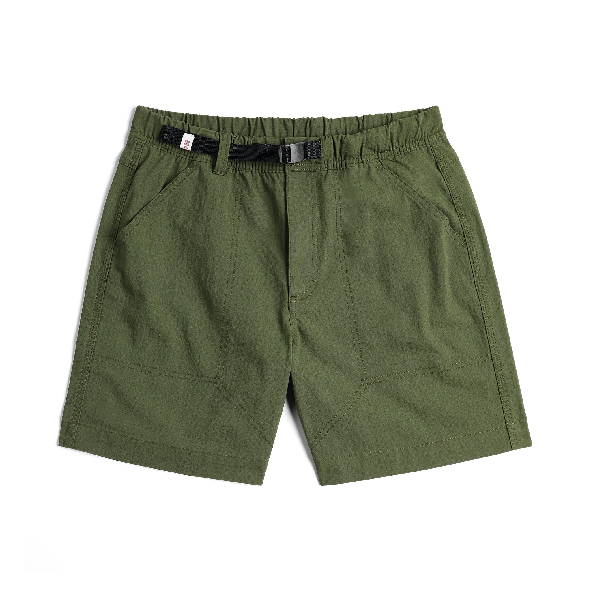 Front View of Topo Designs Mountain Short Ripstop - Men's in "Olive"