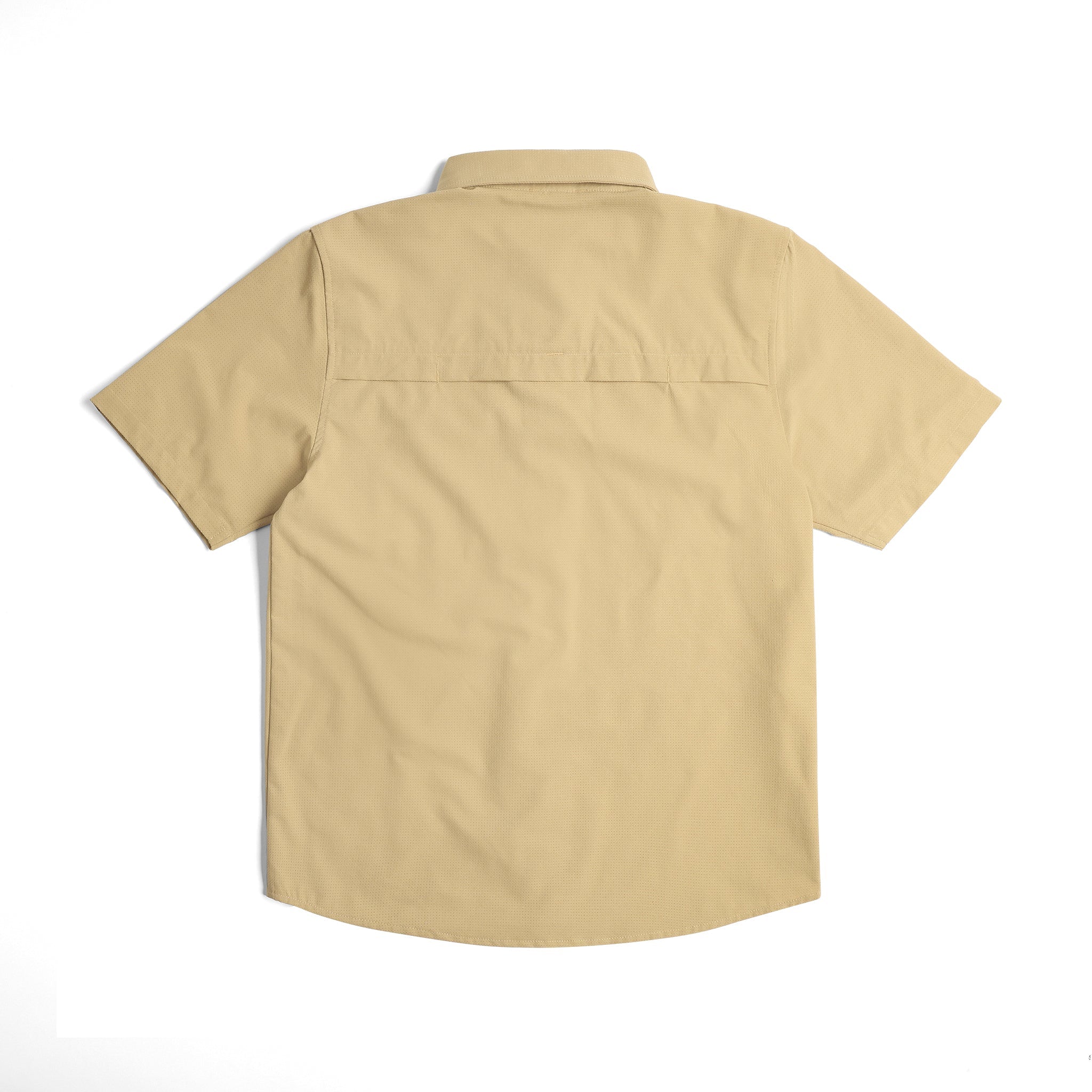Back View of Topo Designs Retro River Shirt Ss - Men's in "Sahara"