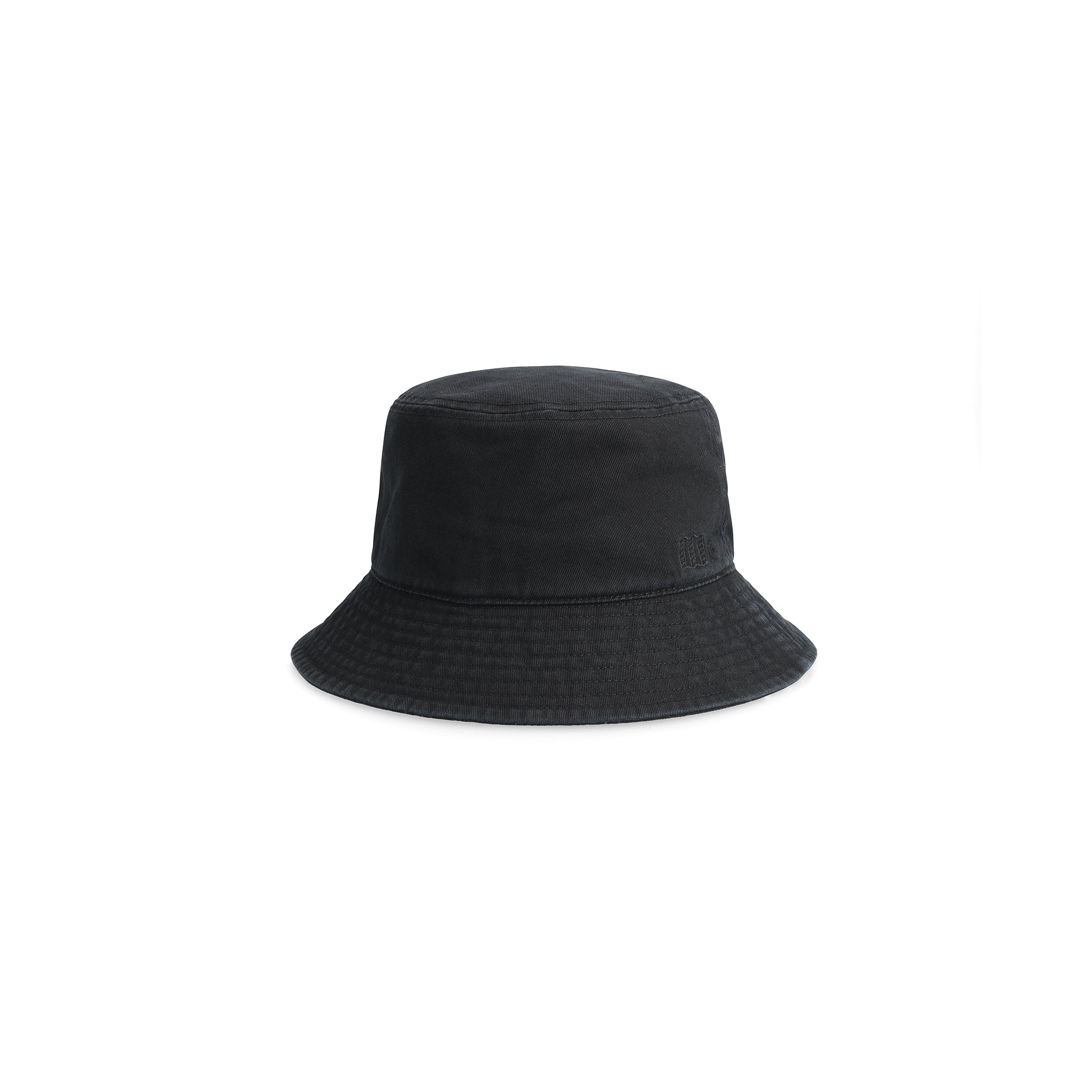 Front View of Topo Designs Dirt Bucket Hat in "Black"