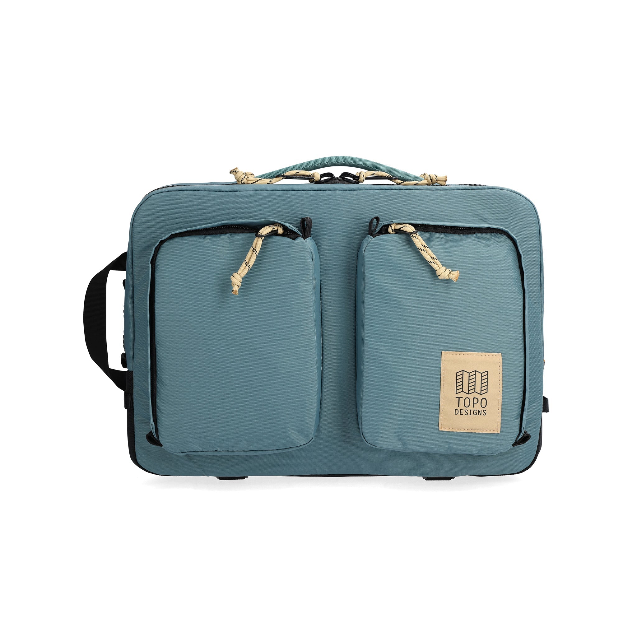 Front View of Topo Designs Global Briefcase  in "Sea Pine"