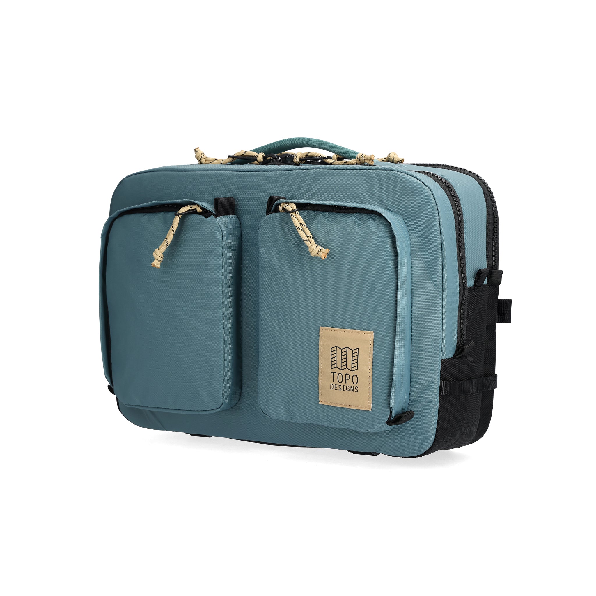 Front View of Topo Designs Global Briefcase  in "Sea Pine"