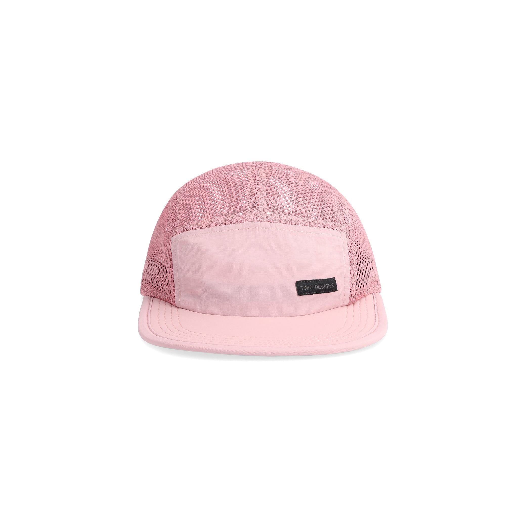 Front View of Topo Designs Global Hat in "Rose"