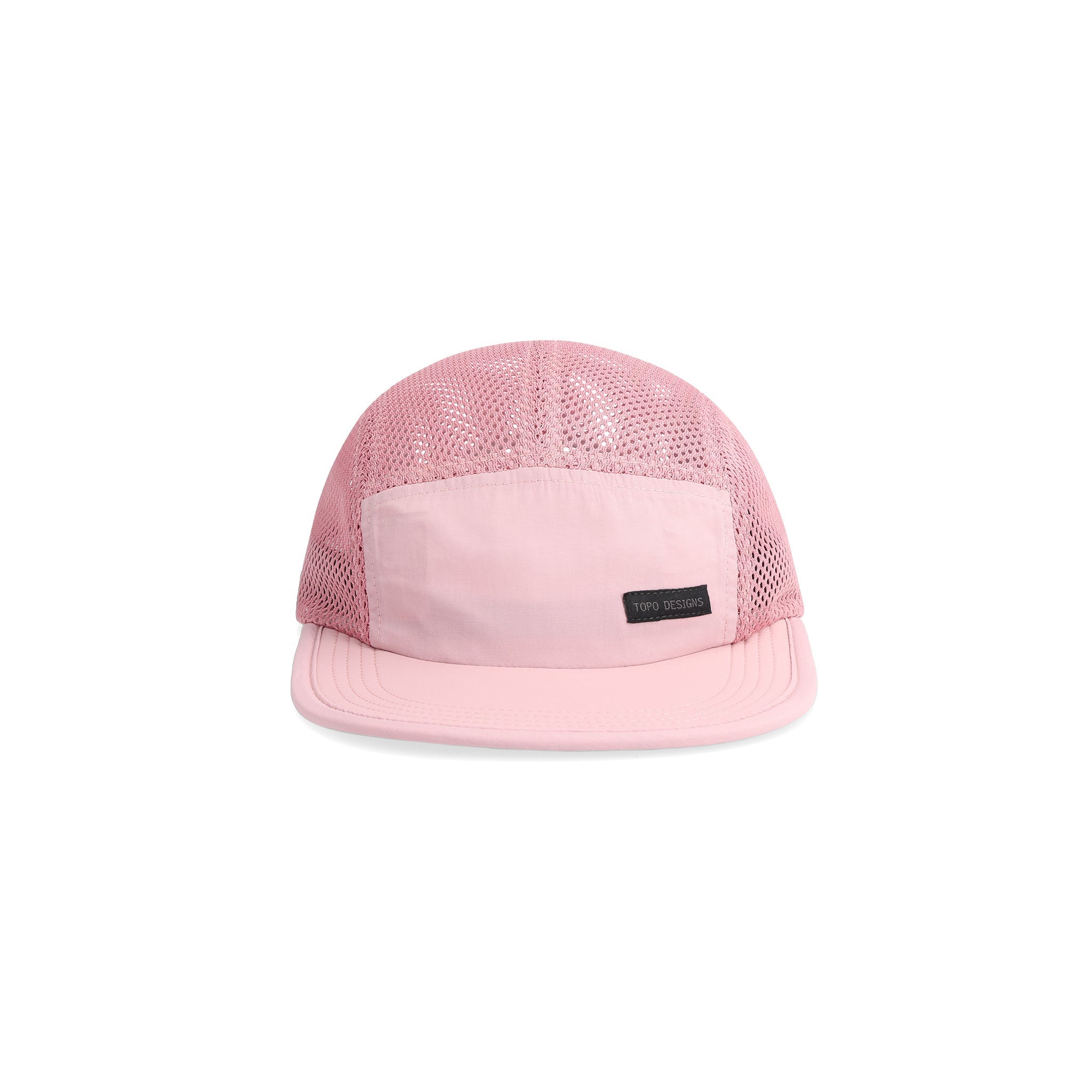 Front View of Topo Designs Global Hat in "Rose"