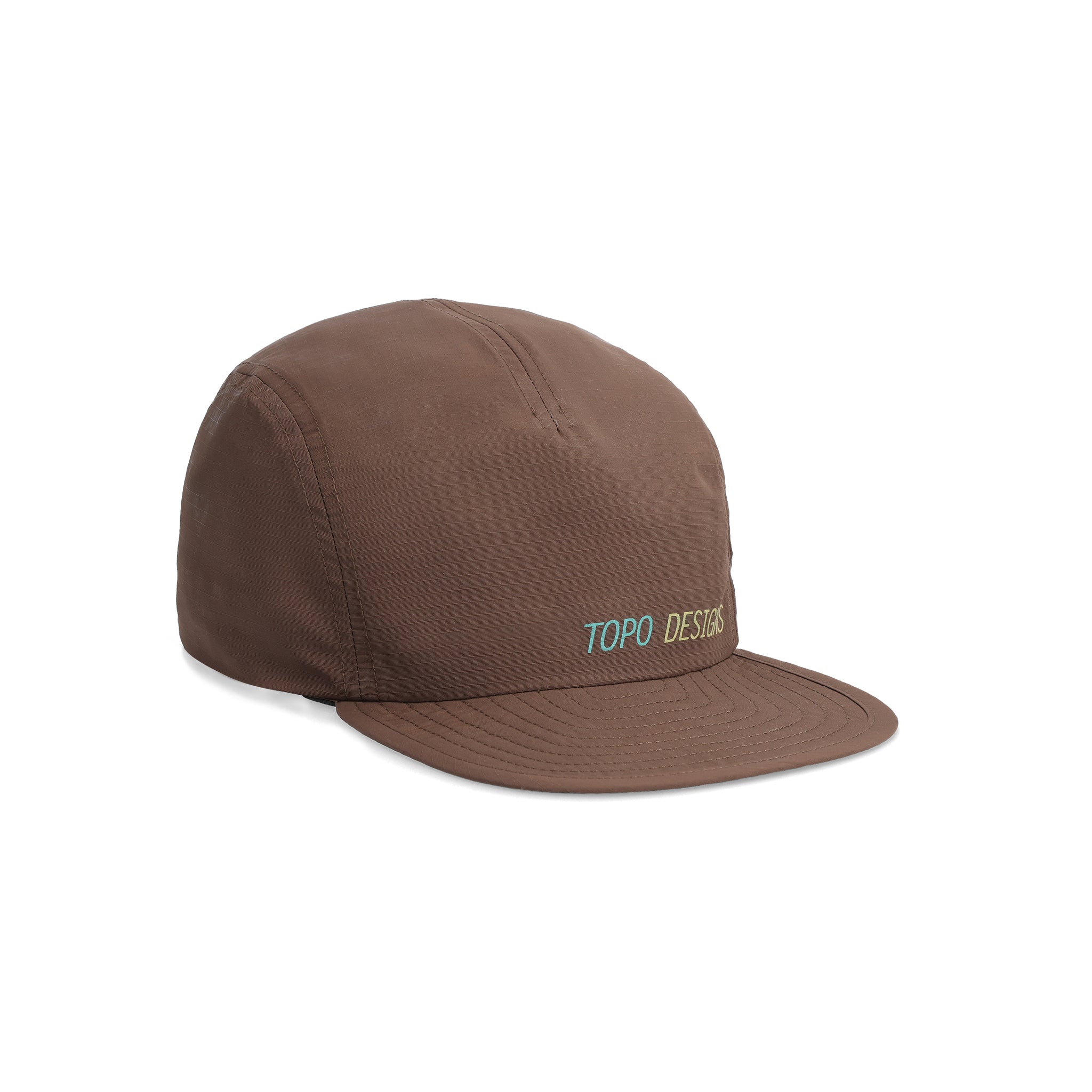 Front View of Topo Designs Global Packable Hat in "Desert Palm"