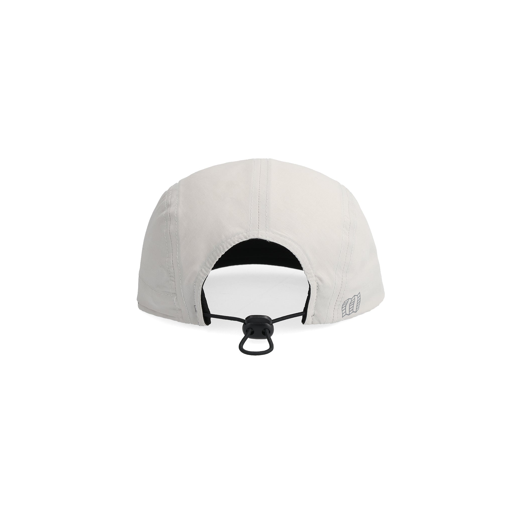 Back View of Topo Designs Global Packable Hat in "Light Gray"