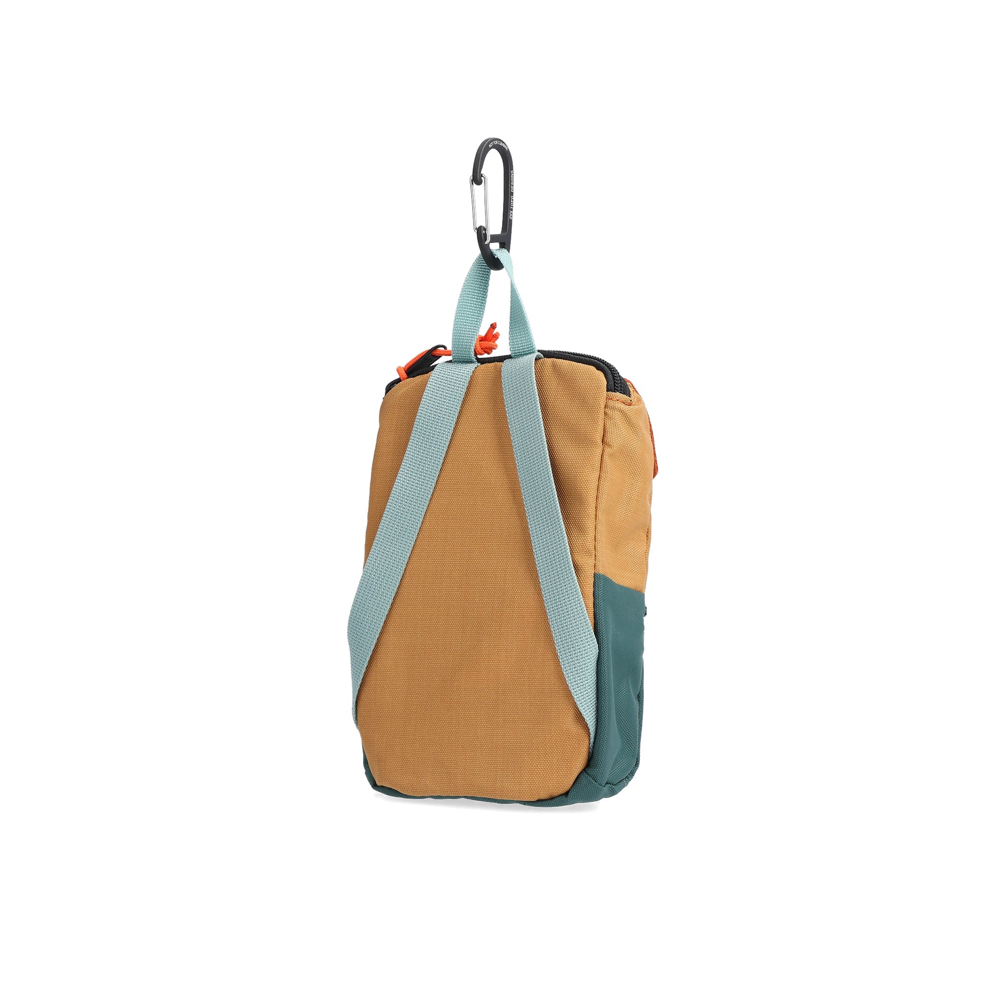 Back View of Topo Designs Rover Pack Micro in "Khaki / Forest"