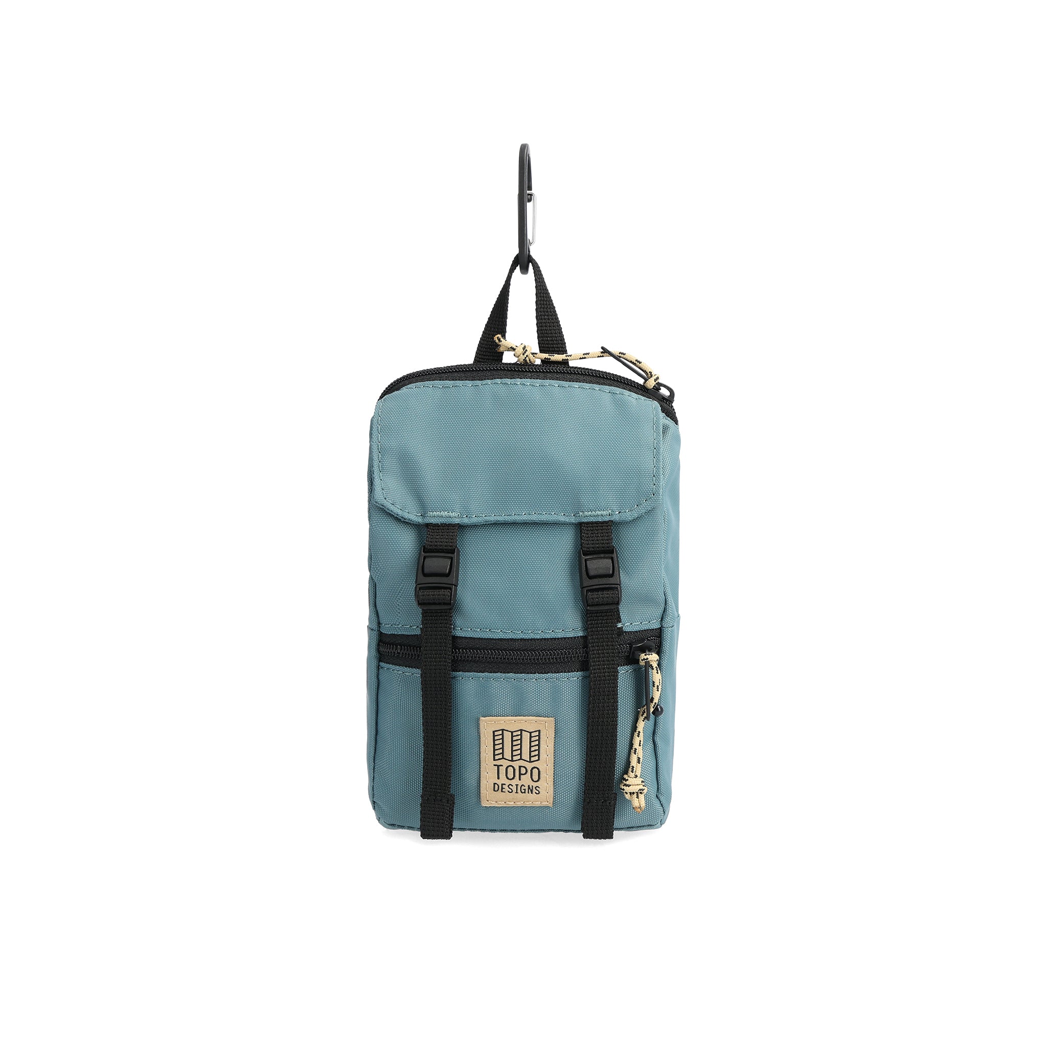 Front View of Topo Designs Rover Pack Micro in "Sea Pine"